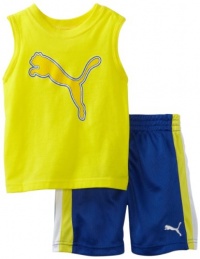 Puma - Kids Baby-Boys Infant Puma Cat Muscle Set, Yellow, 18 Puma - Kids Baby-Boys Infant Puma Cat Muscle Set, Yellow, 18