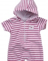 Kissy Kissy Ocean Amigos Terry Hooded Beach Romper - Pink