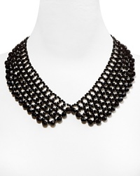 Put a playfully preppy spin on every look with this beaded collar necklace from RJ Graziano. Wear it in place of your traditional strands for an on-trend flash. Put a playfully preppy spin on every look with this beaded collar necklace from RJ Graziano. Wear it in place of your traditional strands for an on-trend flash.