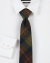 Updated dress staple for the modern man, handwoven with a rich plaid pattern in fine wool.WoolDry cleanMade in USA