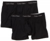 Calvin Klein Men's Microfiber Stretch 2 Pack Trunk, Black, X-Large