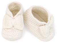 Jefferies Socks Baby-Girls Newborn Bow Bootie, Pearl, Newborn Jefferies Socks Baby-Girls Newborn Bow Bootie, Pearl, Newborn