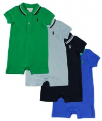Ralph Lauren Layette Boy's Tipped Mesh Shortall Ralph Lauren Layette Boy's Tipped Mesh Shortall