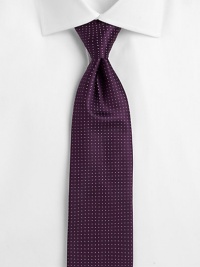 EXCLUSIVELY OURS. A sophisticated dress classic, finished with subtle pindot detail in fine silk. Silk; dry clean Made in USA EXCLUSIVELY OURS. A sophisticated dress classic, finished with subtle pindot detail in fine silk. Silk; dry clean Made in USA
