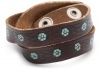 Lucky Brand Brown Embossed Leather Bracelet