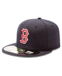 To the ballgame and beyond, sport this New Era baseball cap anywhere. A fitted 59FIFTY Boston Red Sox hat is the perfect way to show team spirit. To the ballgame and beyond, sport this New Era baseball cap anywhere. A fitted 59FIFTY Boston Red Sox hat is the perfect way to show team spirit.