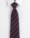 An understated version of a classic repp stripe in rich colors on pure silk.SilkDry cleanMade in Italy