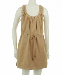 French Connection Denim Scoop Neck Dress Sand 8 French Connection Denim Scoop Neck Dress Sand 8