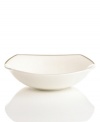 Basic at its best. Mikasa combines a simply timeless pattern and modern silhouette in the Cameo Platinum square vegetable bowl. A must with Cameo Platinum dinnerware.