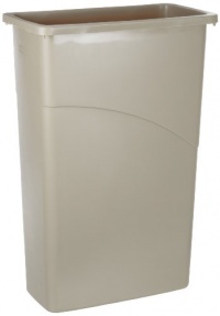 Rubbermaid Commercial LLDPE 23-Gallon Slim Jim Trash Can, Rectangular, 11 Width x 20 Depth x 30 Height, Beige Rubbermaid Commercial LLDPE 23-Gallon Slim Jim Trash Can, Rectangular, 11 Width x 20 Depth x 30 Height, Beige