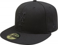 MLB New York Mets Black on Black 59FIFTY Fitted Cap MLB New York Mets Black on Black 59FIFTY Fitted Cap