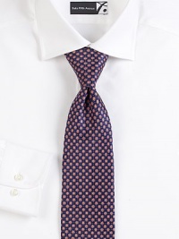 Mini-print tie beautifully crafted in fine Italian silk.SilkDry cleanMade in Italy Mini-print tie beautifully crafted in fine Italian silk.SilkDry cleanMade in Italy