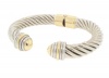 Designer Inspired Hinged Cable Bracelet-Gold