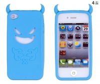 Aqua Blue Devil Case for Apple iPhone 4, 4S (AT&T, Verizon, Sprint) Aqua Blue Devil Case for Apple iPhone 4, 4S (AT&T, Verizon, Sprint)