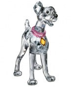 Retell the heartwarming story of Lady and the Tramp in dazzling Swarovksi crystal. Just like Disney's top dog, the Tramp figurine is full of personality in meticulously detailed, lavender-tinted crystal with a faceted red collar.