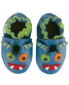He'll make monster strides with these comfy shoes from Robeez designed for easy movement, grip and muscle development.