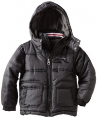 Calvin Klein Boys 2-7 Bubble Jacket, Black, 6 Calvin Klein Boys 2-7 Bubble Jacket, Black, 6