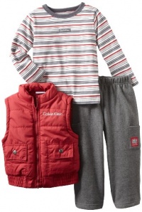 Calvin Klein Boys 2-7 Stripe Top with Vest Set, Assorted, 4T Calvin Klein Boys 2-7 Stripe Top with Vest Set, Assorted, 4T