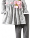 Sweet Heart Rose Baby-Girls Infant Sparkle Legging Set, Gray, 18 Months