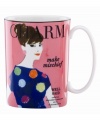 Full of fabulous advice, the Make Headlines Make Mischief mug reads witty and chic with a colorful illustration and cover lines that echo your favorite mags. A great gift from kate spade new york.