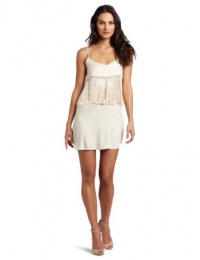 Twelfth St. by Cynthia Vincent Women's Fringe Mini Dress, Cream, Large Twelfth St. by Cynthia Vincent Women's Fringe Mini Dress, Cream, Large