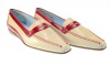 TOD'S Mocass. Cuoio Eleg. Donna Leather Red/Off White Loafers Sz 40 LEC500