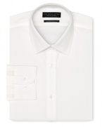 Your go-to look for everyday style, a handsome dress shirt with a slimmer, contemporary fit, featuring a comfy spread collar and traditional barrel cuff.
