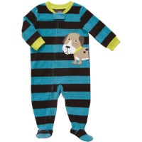 Carter's Boys Stripe Dog Fleece Footed Blanket Sleeper Pajamas Carter's Boys Stripe Dog Fleece Footed Blanket Sleeper Pajamas