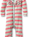 Splendid Littles Baby-Girls Newborn Pop Thermal Playsuit, Julep/Neon Pink, 3-6