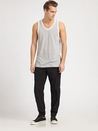 Durable and lightweight in soft cotton poplin with elastic waistband and ankle zippers for the perfect athletic fit.Elastic waistbandSide slash, back flap pocketsAnkle zipperElastic hemInseam, about 30CottonDry cleanImported Durable and lightweight in soft cotton poplin with elastic waistband and ankle zippers for the perfect athletic fit.Elastic waistbandSide slash, back flap pocketsAnkle zipperElastic hemInseam, about 30CottonDry cleanImported