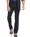 Smooth out your look with these flat front dress pants from Kenneth Cole Reaction.