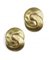 Simple and a little bit rustic, these interlocking circle eternity earrings by Jones New York are crafted from gold-plated mixed metal. Approximate drop: 3/4 inch.