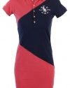 Ralph Lauren Sport Womens Big Pony Polo Shirt Dress - S - Red/Navy
