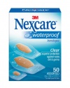 Nexcare Waterproof Clear Bandage Assorted Sizes, 50-Count Packages (Pack of 4)