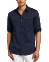 Calvin Klein Sportswear Men's Long Sleeve Roll-Up Chambray Shirt