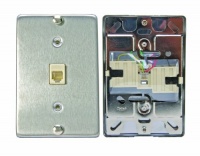 Leviton C0256-SS Telephone Wall Phone Wallplate Surface Mount Jack Leviton C0256-SS Telephone Wall Phone Wallplate Surface Mount Jack