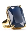 For heavy handed chic, kate spade new york's midnight-hued ring is a gem. Show off the substantial style with a fete-friendly frock and pretty pumps to shimmer at holiday parties.