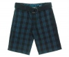 Epic Thread Belted Plaid Shorts Ebony Black 8