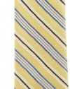 Haggar Men's Washable Satin Stripe Tie, Yellow, One Size