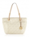 Michael By Michael Kors Jet Set Signature Print Tote Bag, Vanilla