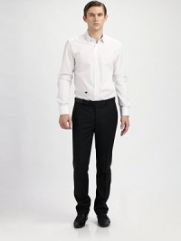 Signature bee embroidery defines a crisp dress shirt in cotton poplin. ButtonfrontEmbroidered detailCotton poplinDry cleanMade in Italy Signature bee embroidery defines a crisp dress shirt in cotton poplin. ButtonfrontEmbroidered detailCotton poplinDry cleanMade in Italy
