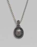 An antiqued scarab pendant is crafted from pure sterling silver and hangs from a classic box-chain necklace. From the Petrvs Collection Sterling silver 2.7mm chain, about 22 long Lobster clasp Imported 