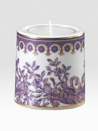 Inspired by the distinguished style of the French Royal Court of Louis XIV, this porcelain votive features the kind of elegance that could only come from the House of Versace. From the Le Grand Divertissement CollectionPorcelain2 diam.Hand washMade in Germany Inspired by the distinguished style of the French Royal Court of Louis XIV, this porcelain votive features the kind of elegance that could only come from the House of Versace. From the Le Grand Divertissement CollectionPorcelain2 diam.Hand washMade in Germany