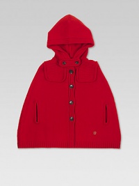 Crafted in plush merino wool with attached hood and button tab closure, arm slits and interlocking G detail.Attached hood with button tabArm slitsButton-frontMerino woolDry cleanMade in Italy Please note: Number of buttons may vary depending on size ordered. Crafted in plush merino wool with attached hood and button tab closure, arm slits and interlocking G detail.Attached hood with button tabArm slitsButton-frontMerino woolDry cleanMade in Italy Please note: Number of buttons may vary depending on size ordered.