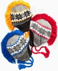 Add a warm look to his punk style to keep him skating even when the weather turns cold. Add a warm look to his punk style to keep him skating even when the weather turns cold.