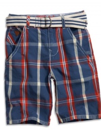 GUESS Kids Boys Little Boy Plaid Belted Shorts (2-7), PLAID (3T) GUESS Kids Boys Little Boy Plaid Belted Shorts (2-7), PLAID (3T)