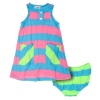 Splendid Littles Neon Stripe Dress, Creamsicle, 3-6 Months
