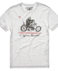 When all the leaves are brown and the sky is gray, toss on this Lucky Brand Jeans tee and get your Cali dreams on. When all the leaves are brown and the sky is gray, toss on this Lucky Brand Jeans tee and get your Cali dreams on.