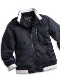 GUESS Kids Boys Little Boy Lightweight Union Jacket, NAVY (5/6) GUESS Kids Boys Little Boy Lightweight Union Jacket, NAVY (5/6)
