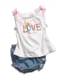 GUESS Kids Girls Newborn Girl Tank & Bloomers Set (0-, WHITE (3/6M) GUESS Kids Girls Newborn Girl Tank & Bloomers Set (0-, WHITE (3/6M)